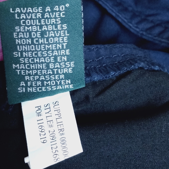 8 NEW W TAG LRL LAUREN RALPH LAUREN MIDNIGHT BLUE CROPPED CARGO PANTS - Picture 6 of 9